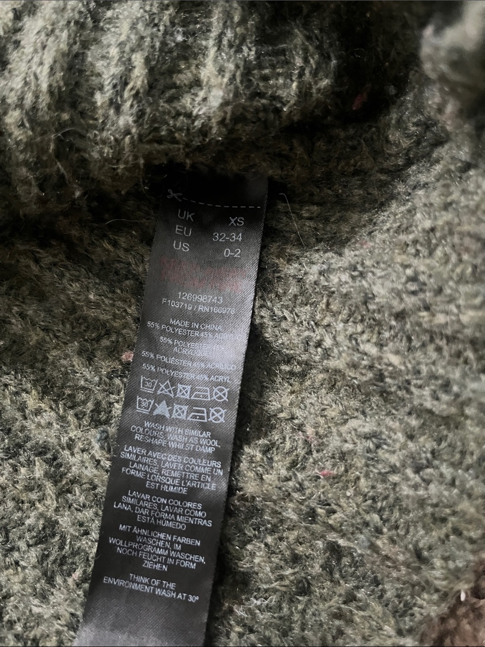 Topshop Olive Ribbed Crew Sweater - Picture 5 of 9